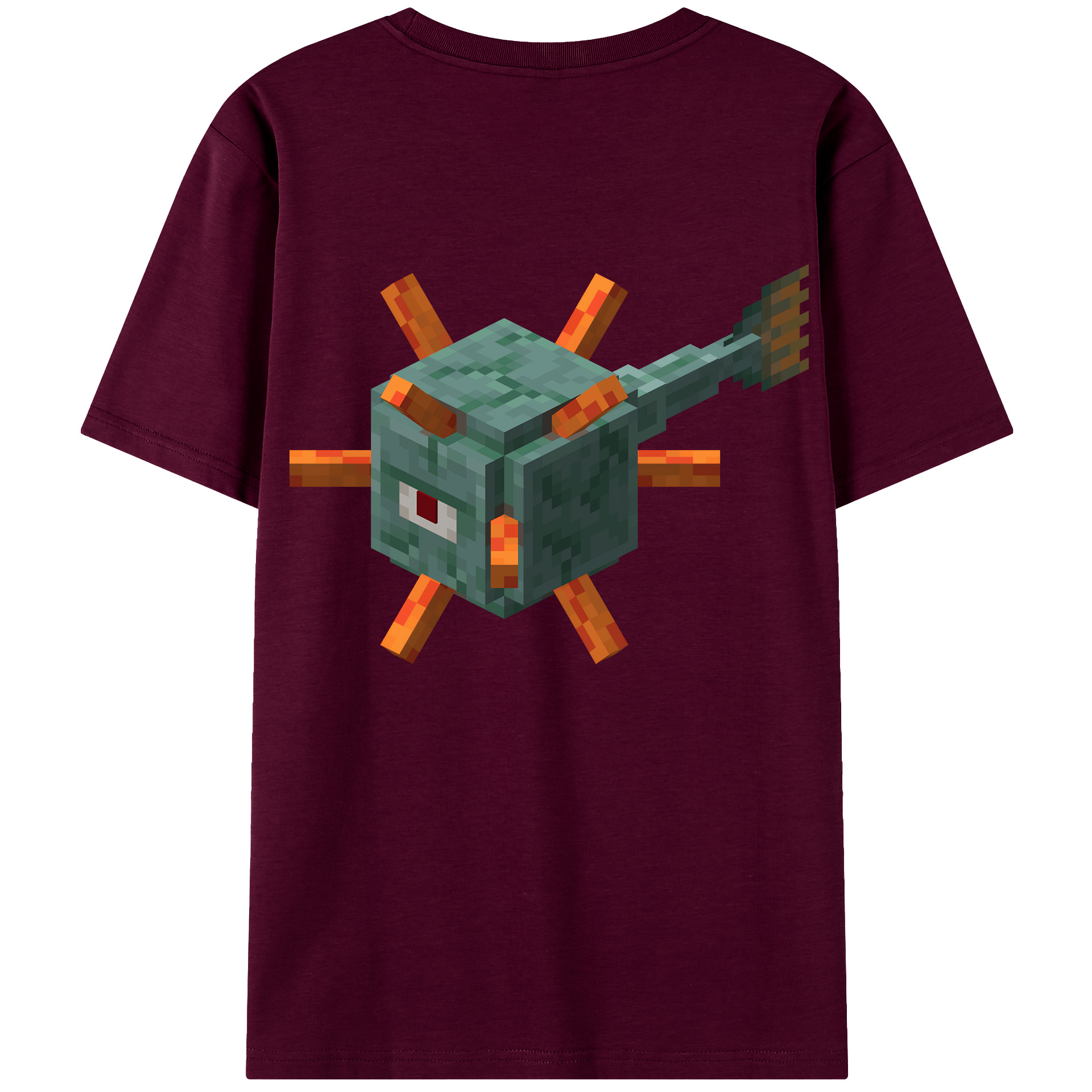 （画像用） マインクラフト ブロックの世界 Minecraft MC Block world レディース半袖Tシャツ(バックプリント)
